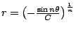$r=\left(-\frac{\sin n\theta}{C}\right)^{\frac 1n}$